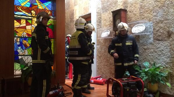 Incendio en una iglesia de Boadilla