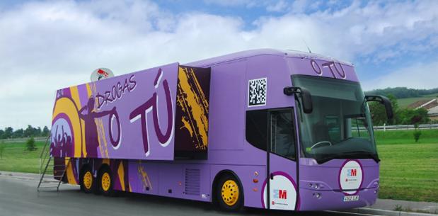 El autobús `Drogas o tú´ llega a Majadahonda