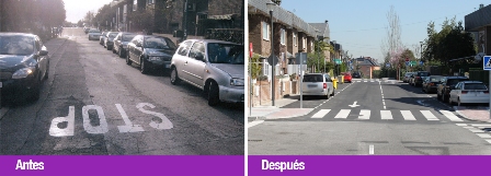La calle Madroño del Paular ahora es de doble sentido