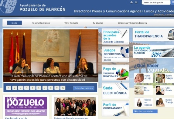 La web municipal será accesible para las personas con discapacidad