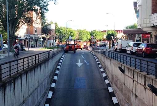 Cambia el sentido de la circulación en el túnel de la Gran Vía majariega