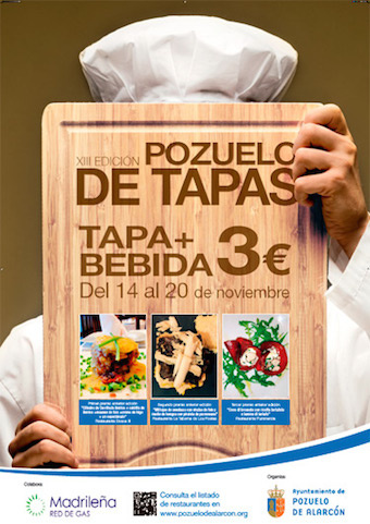 3 euros, tapa más consumición