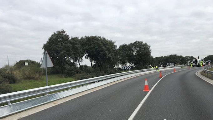 Refuerzos para los quitamiedos en la M-513
