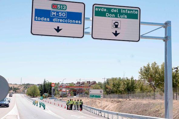 Nuevo carril que une la M-513 con la la Av. Infante D.Luis