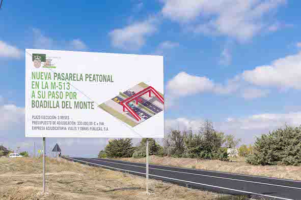 Comienzan los trabajos para la tercera pasarela de la M-513