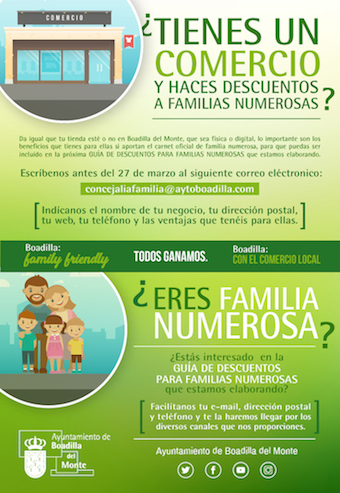 Guía de comercios con descuentos para familias numerosas