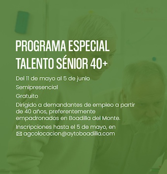 Boadilla lanza une nueva edici&oacute;n del Programa Especial Talento S&eacute;nior 40+