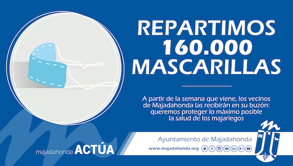Majadahonda buzoneará 160.000 mascarillas a lo largo de esta semana