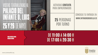 Visitas teatralizadas al Palacio de Boadilla del Monte los días 25 y 26 de mayo