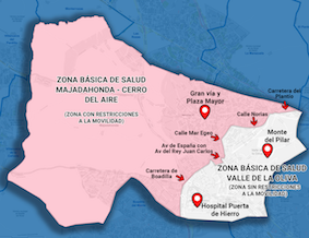 La zona básica de salud Cerro del Aire de Majadahonda confinada a partir de hoy