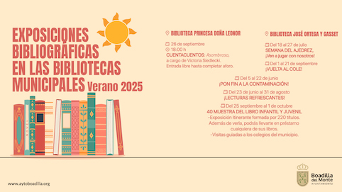 Los usuarios de las bibliotecas de Boadilla podrán disfrutar de actividades y exposiciones este verano