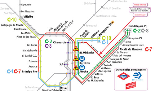 Cortes en algunas de las líneas de Cercanías que pasan por Majadahonda