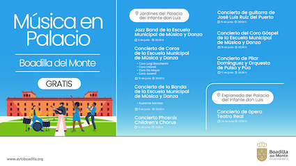 La Escuela Municipal de Música y Danza de Boadilla actúa este sábado en los jardines del Palacio