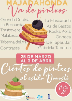 Pinchos por 2 euros en Majadahonda