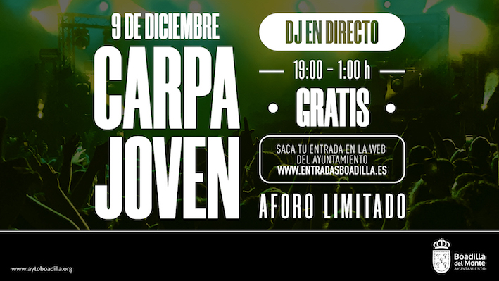Fiesta en la Carpa Joven de Boadilla el 9 de noviembre