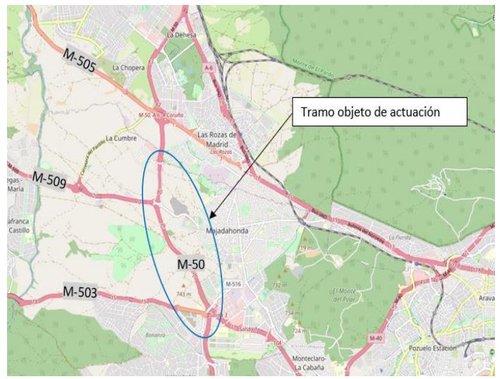 Visto bueno provisional al proyecto de mejora del enlace entre la M-50 y la M-509