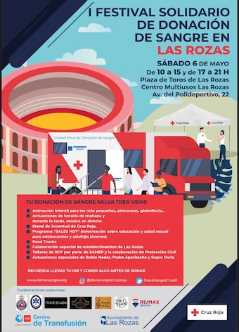 Las Rozas y Cruz Roja celebran el I Festival de donación de sangre mañana sábado