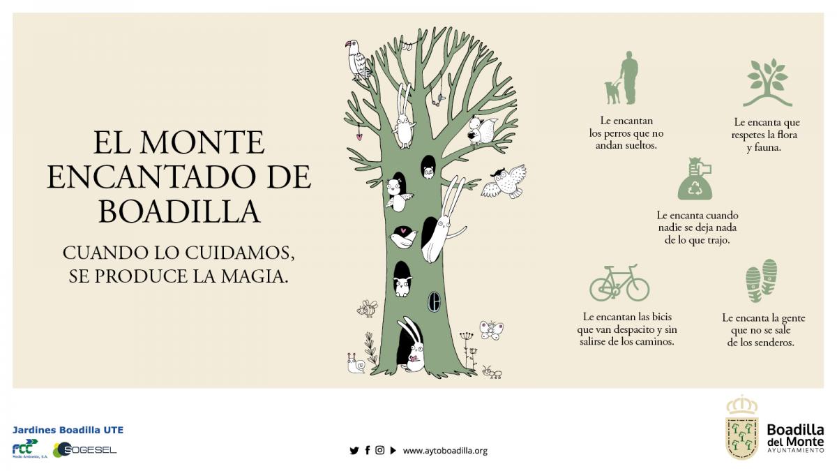 Al monte de Boadilla, “le encanta” que le cuiden