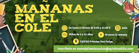 El CEIPSO Príncipe Don Felipe de Boadilla abrirá las mañanas de julio