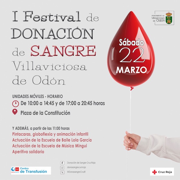 Villaviciosa de Odón celebra el I Festival de Donación de Sangre