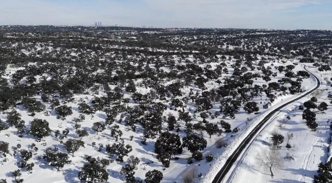 Boadilla alerta de la peligrosidad de acudir al monte tras la nevada