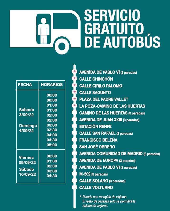 Pozuelo pone un servicio de autobuses nocturno gratuito para las fiestas