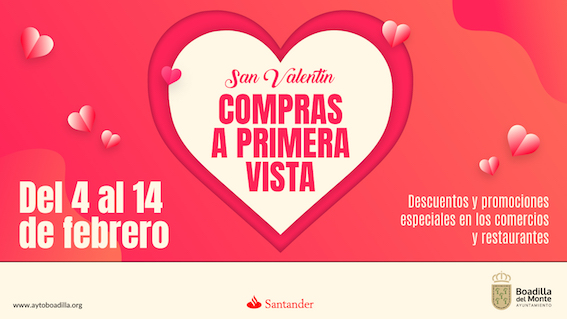 Compra "a primera vista" en Boadilla por San Valentín