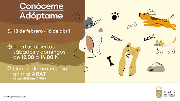 Jornada de puertas abiertos en el Centro de Protección Animal ARAT de Boadilla este sábado
