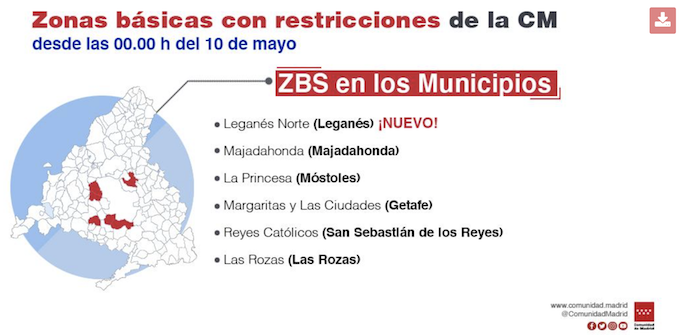 Continúa el confinamiento en la zona centro de Las Rozas 