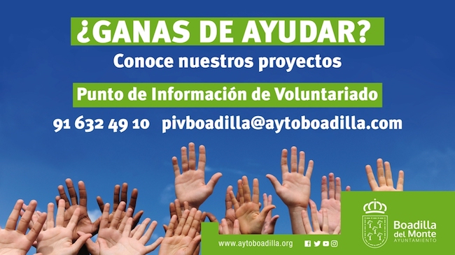 La Bolsa de Voluntariado de Boadilla cuenta con 300 personas