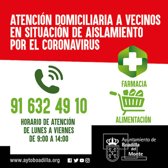 Servicio de compra y gestiones para vecinos vulnerables por el coronavirus en Boadilla