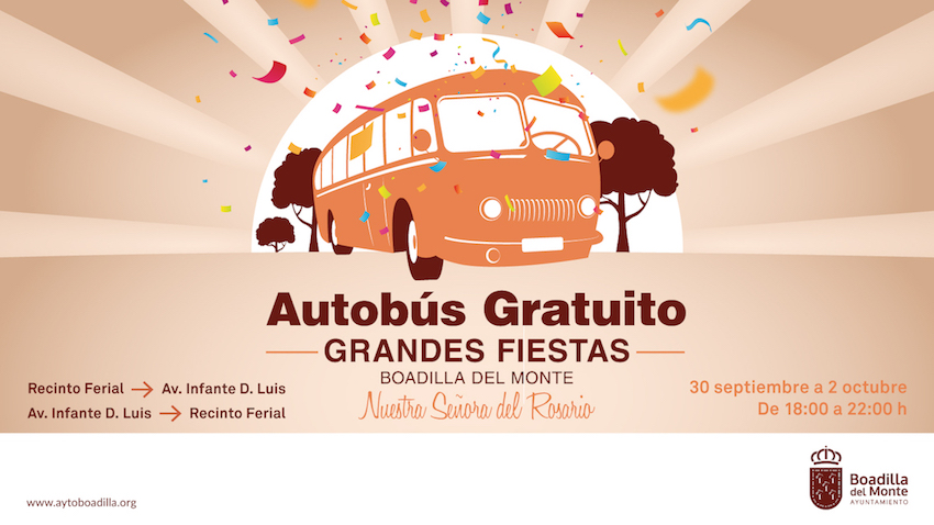 Boadilla ofrece servicio de autobús gratuito este fin de semana de fiestas