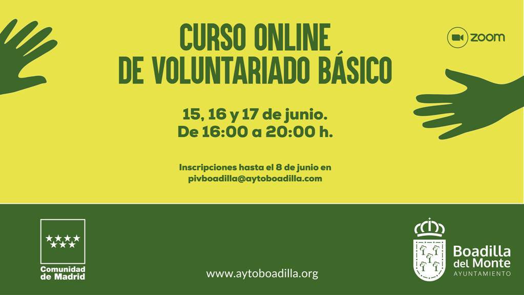 Boadilla ofrece un curso online para hacerse voluntario