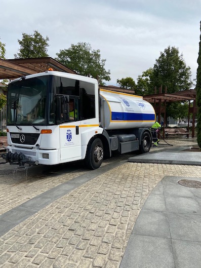 Majadahonda pone en marcha un Plan de Choque de Limpieza y Desinfección en las zonas de mayor afluencia para evitar el contagio por COVID-19