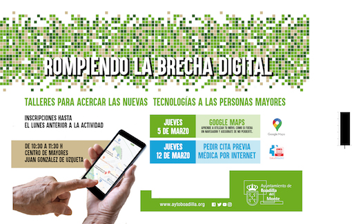 Talleres de nuevos tecnologías para mayores en Boadilla