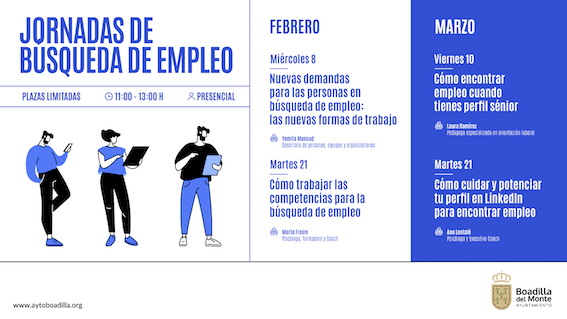 Boadilla impartirá conferencias gratuitas para ayudar a encontrar trabajo
