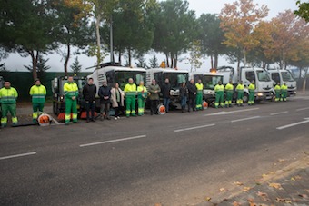 Recogida de hojas en Boadilla del Monte