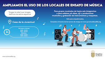 Locales de ensayo en la Casa de Juventud de Boadilla sin límite de edad