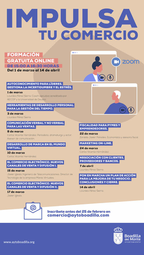 Arranca un ciclo de formación gratuito para comerciantes en Boadilla