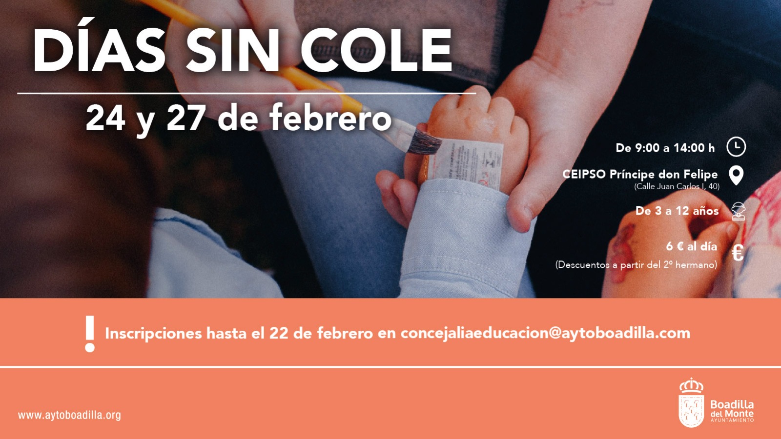 El 24 y 27 de febrero serán Días sin cole, pero con plan en Boadilla