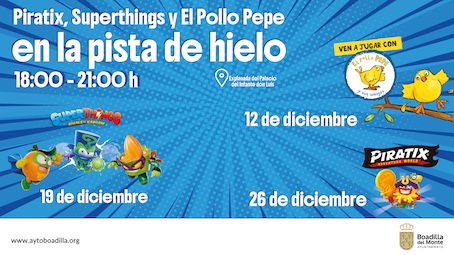 El Pollo Pepe visitará la pista de hielo de Boadilla mañana viernes