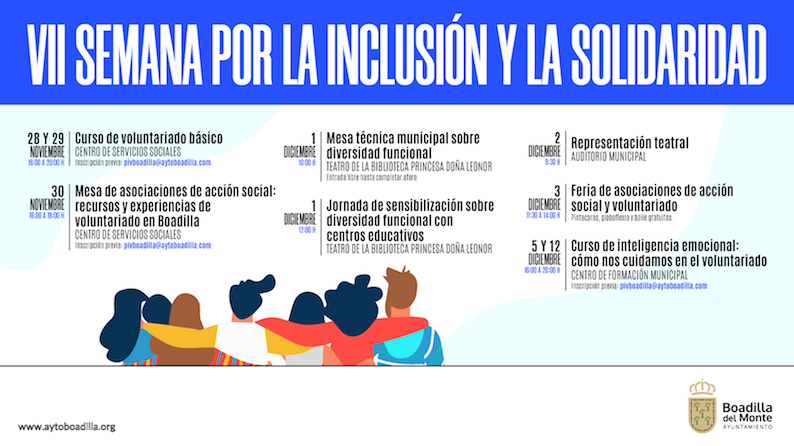 Boadilla celebra la Feria de Asociaciones de Acción Social y Voluntariado este sábado 3 de diciembre