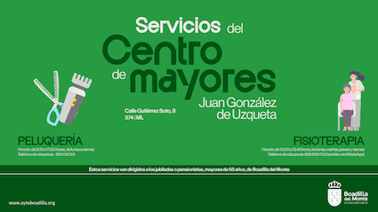 Peluquería, podología y fisioterapia para mayores