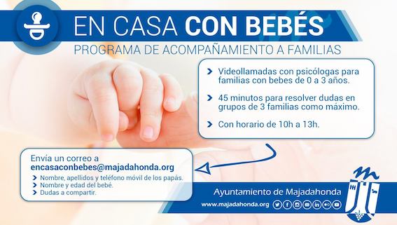 Punto de encuentro on line para familias con menores de 3 años de Majadahonda