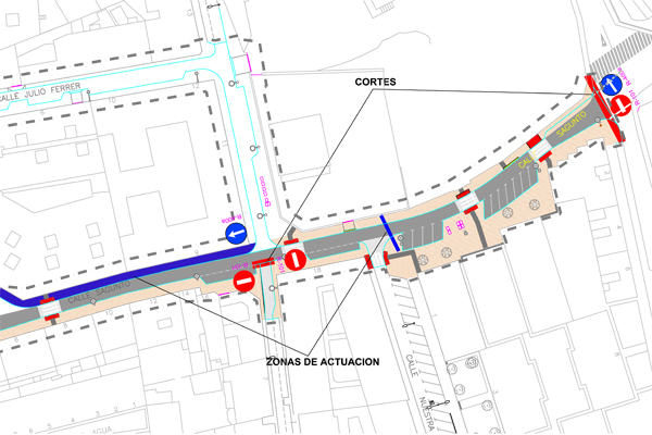 Cortes de tráfico por obras en la calle Sagunto de Pozuelo a partir de hoy