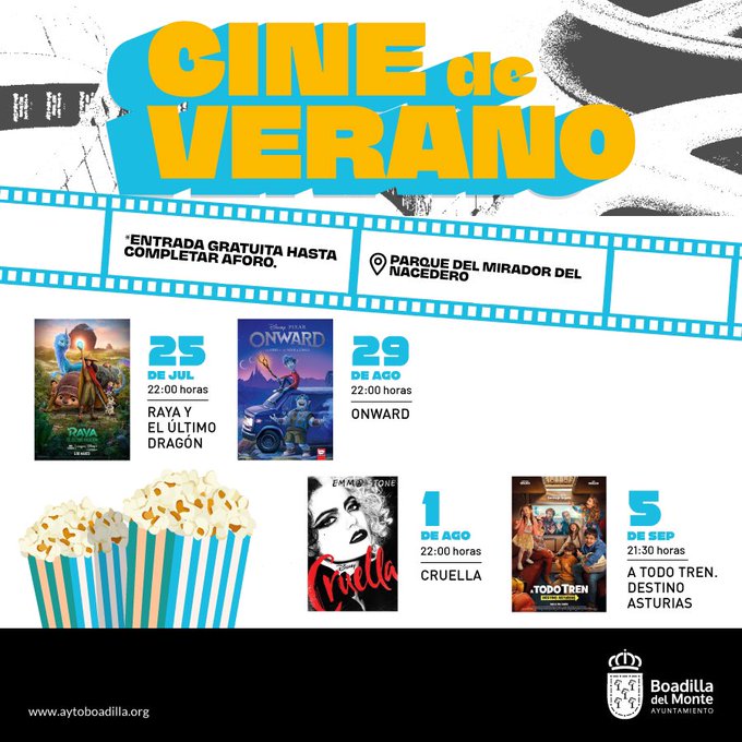 Boadilla cierra su cine de verano esta noche con la película “A todo tren. Destino Asturias”