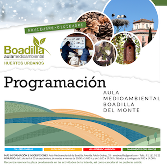 Talleres, rutas y campamentos en el Aula Medioambiental de Boadilla
