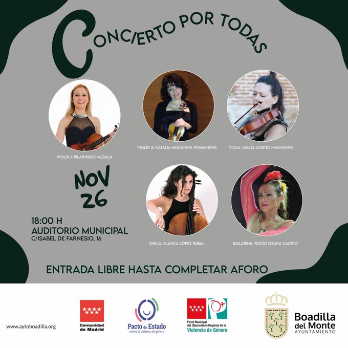 Boadilla acoge un Concierto por Todas mañana domingo