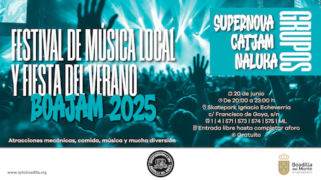 Festival de música BOAJAM en Boadilla el próximo 20 de junio
