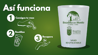 Boadilla entregará vasos reutilizables para la carpa municipal